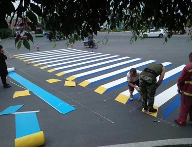 沧州沧州彩色路面标线施工